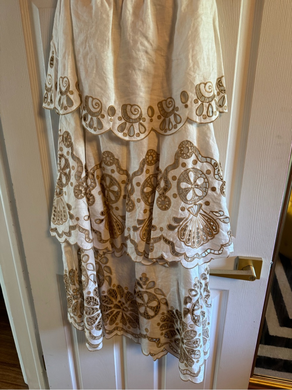 Farm Rio Off White Flower Richelie Dress - Bloomingdale’s Exclusice - Size XS - Picture 6 of 8